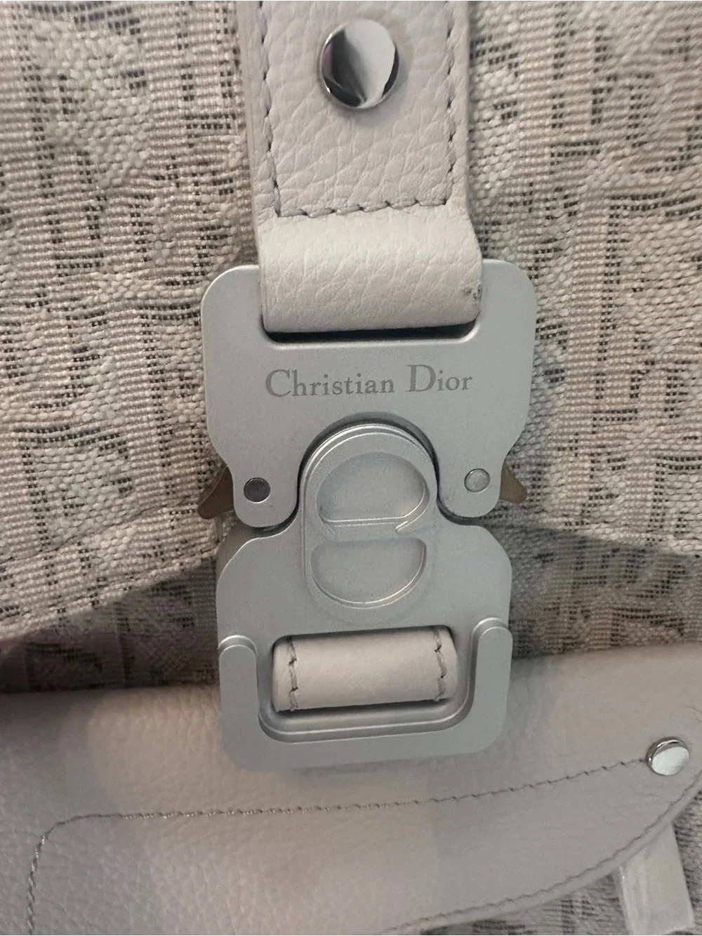 Dior White Monogram Mini Backpack